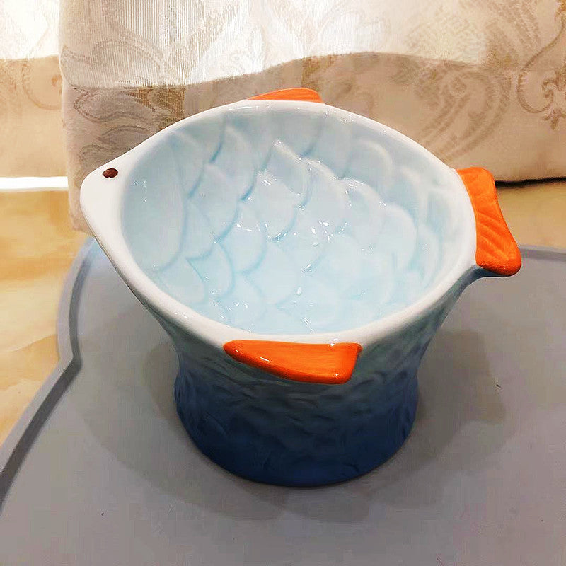 Ceramic Raised Cat Food Bowl