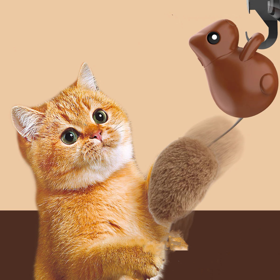 Toy for Cats Interactive Remote Control or Smart Sensing Squirrel