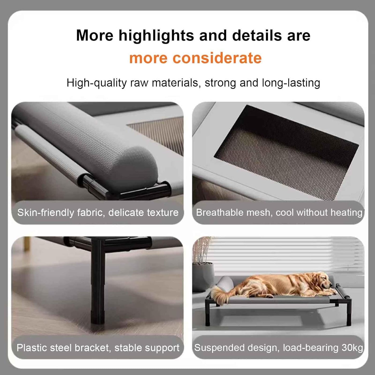 Raised Dog Bed, Cooling Dog Bed