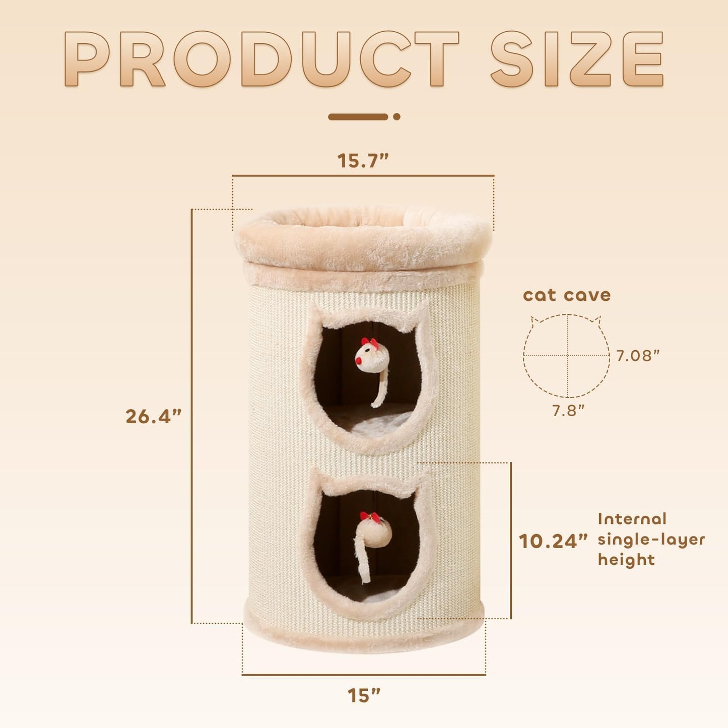 2-Storey Cat Furniture for Indoor Cats