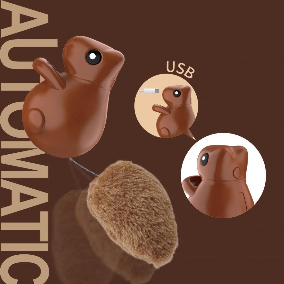 Toy for Cats Interactive Remote Control or Smart Sensing Squirrel