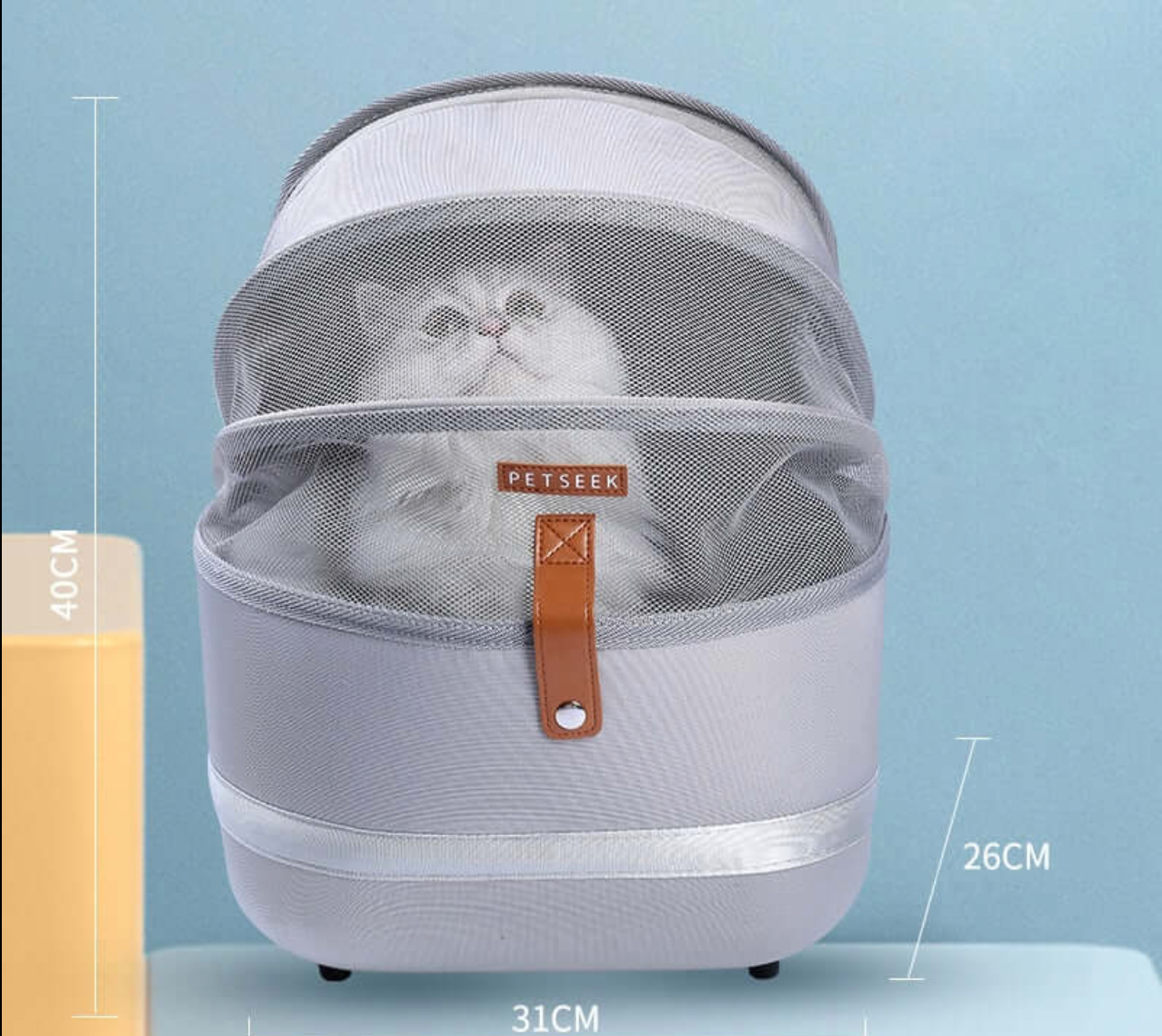 Petseek Large Capacity Portable Basket Backpack