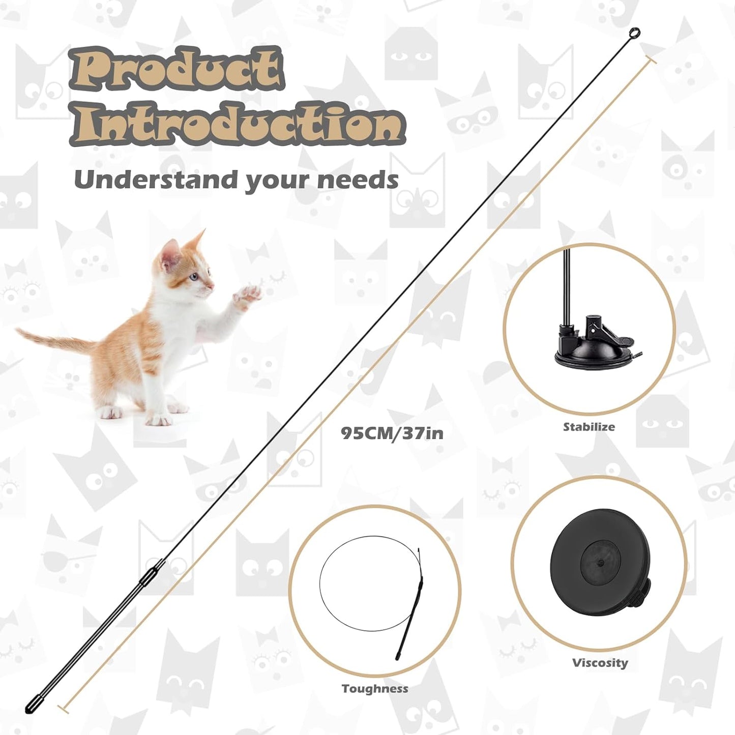 Interactive Cat Toys Natural Bird Feather