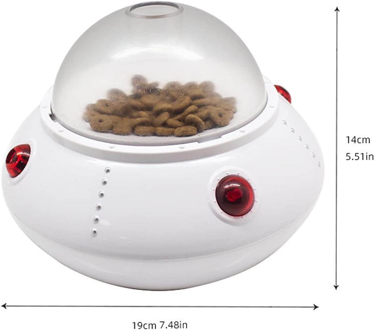 Interactive Pet Food Toys, Electric Smart Food Dispensing with Sensing Moving and Auto-Off