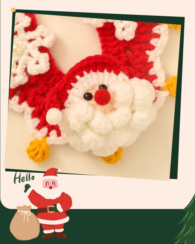 Knitted Christmas scarf Pet Decorations