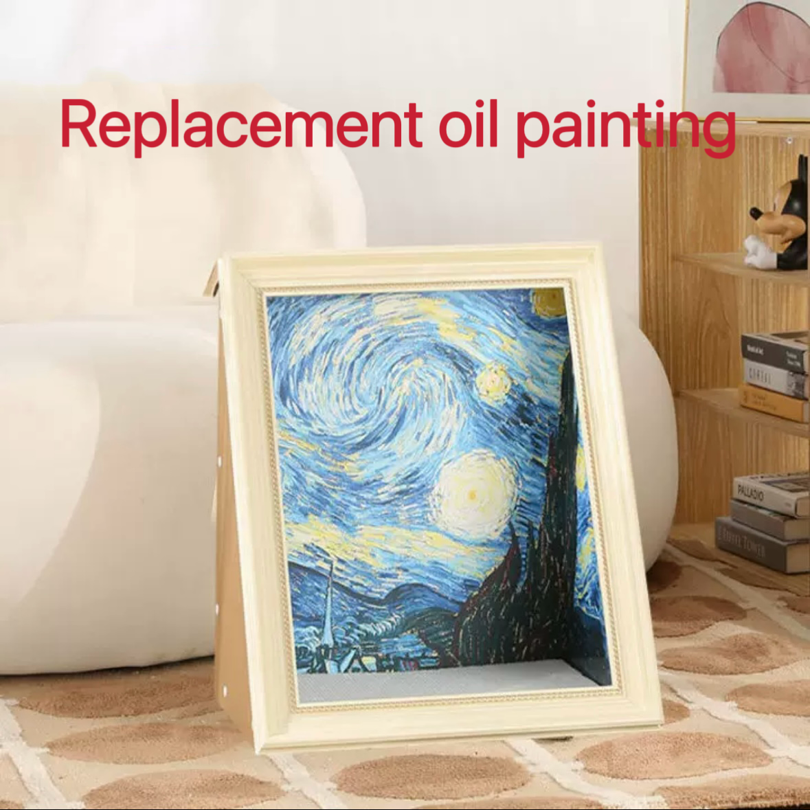 Replacement Oil painting of cat scratching board