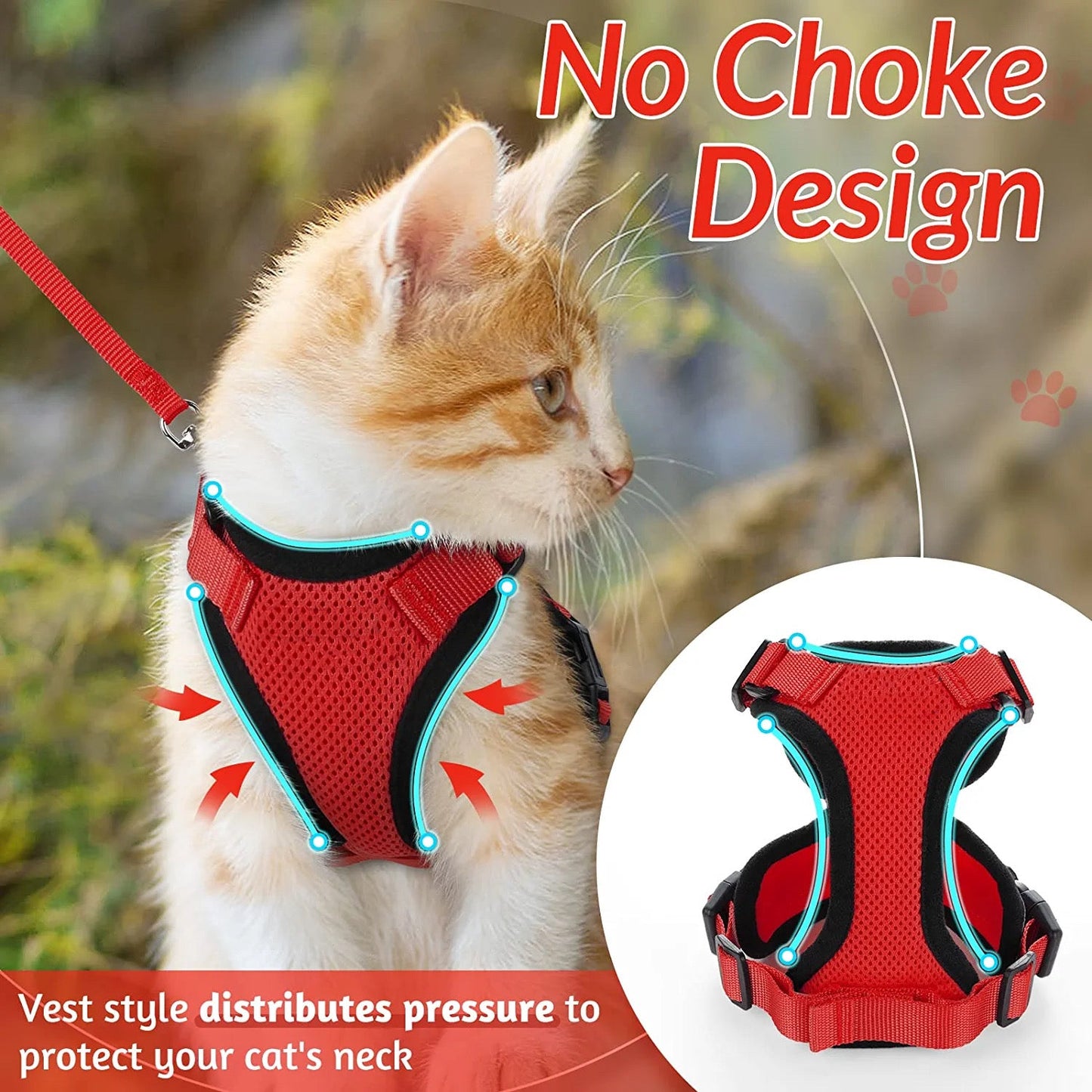 Cat Adjustable Strips Vest