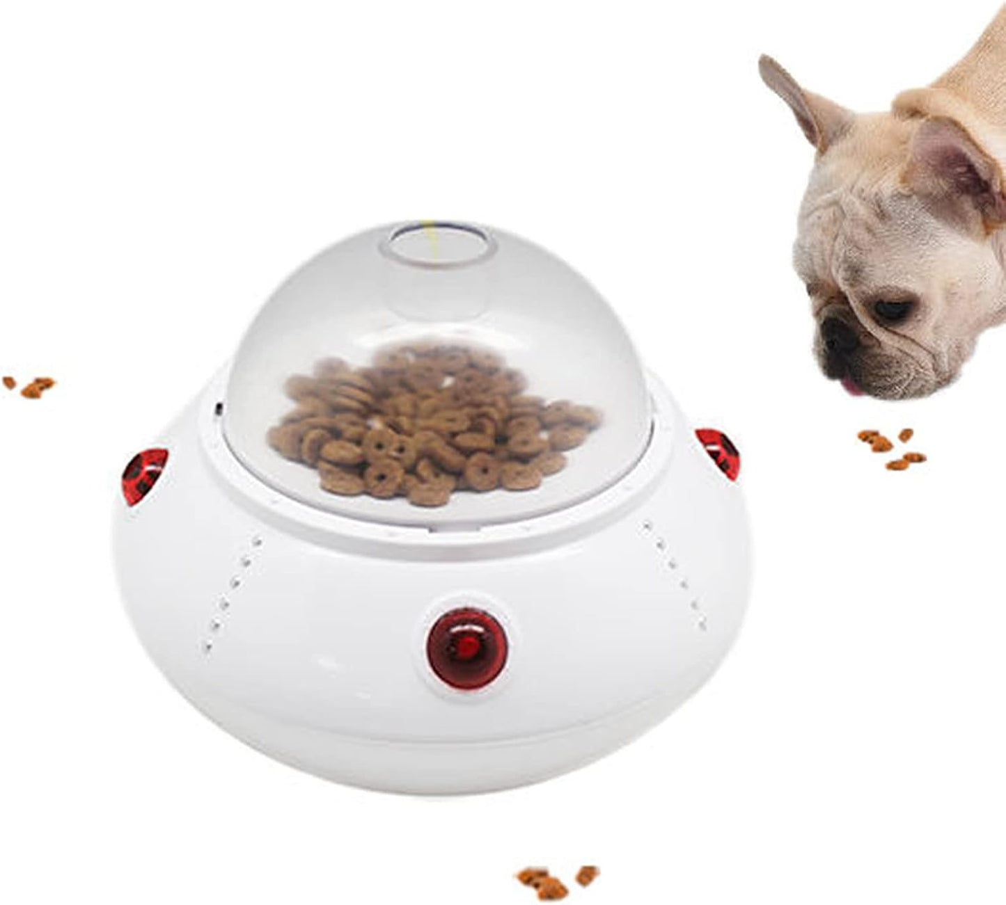 Interactive Pet Food Toys, Electric Smart Food Dispensing with Sensing Moving and Auto-Off