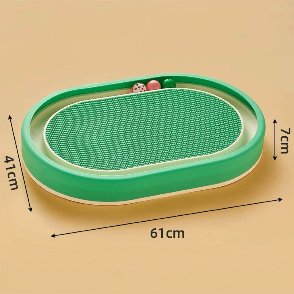 Scratch and Spin Cat Scratcher Pad with Interactive Spinning Balls for Active Play