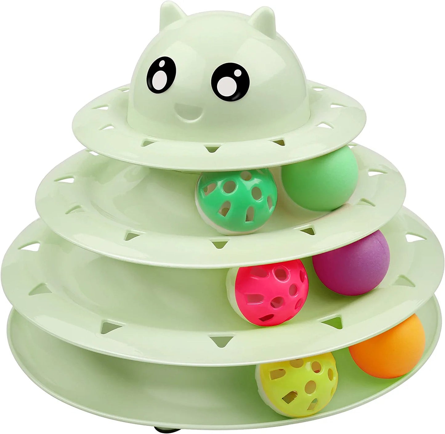Turntable Cat Toy Balls with Six Colorful Balls