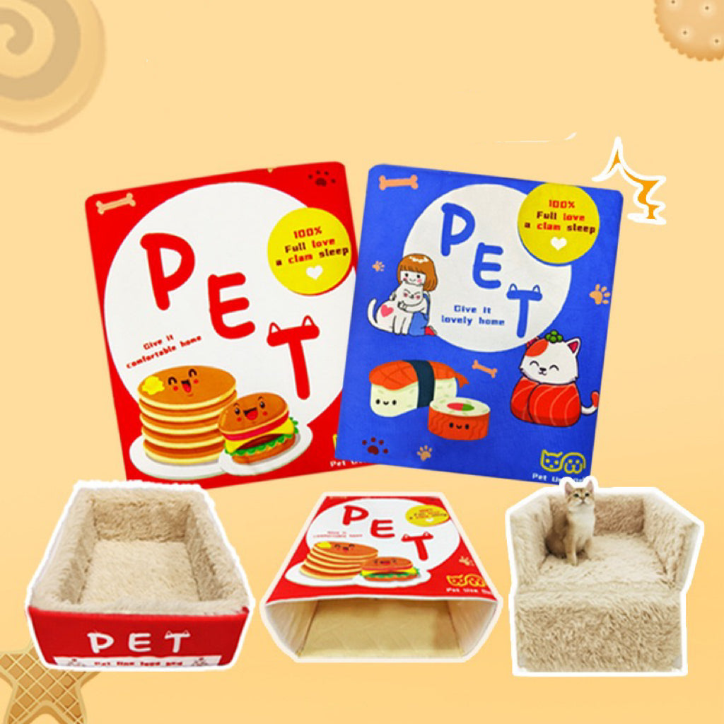 Pet House with Soft PP Cotton Cat Bed