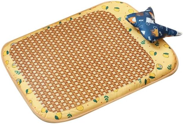 Rattan Cooling Mat Bite Resistant Comfortable Breathable Cat Cooling Mat