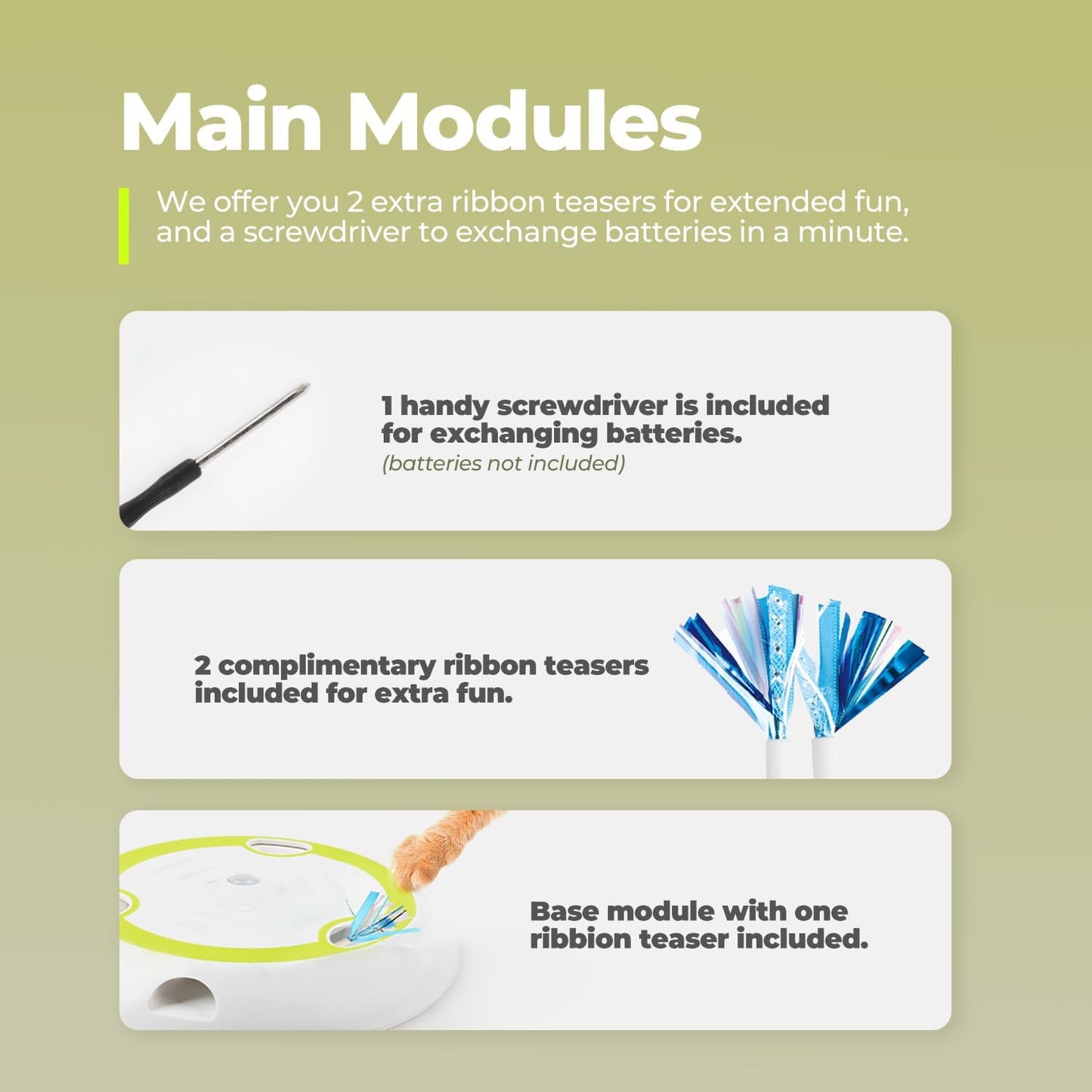 nteractive Cat Toys with Automatic Feather Mice & No Touch Sensor Required