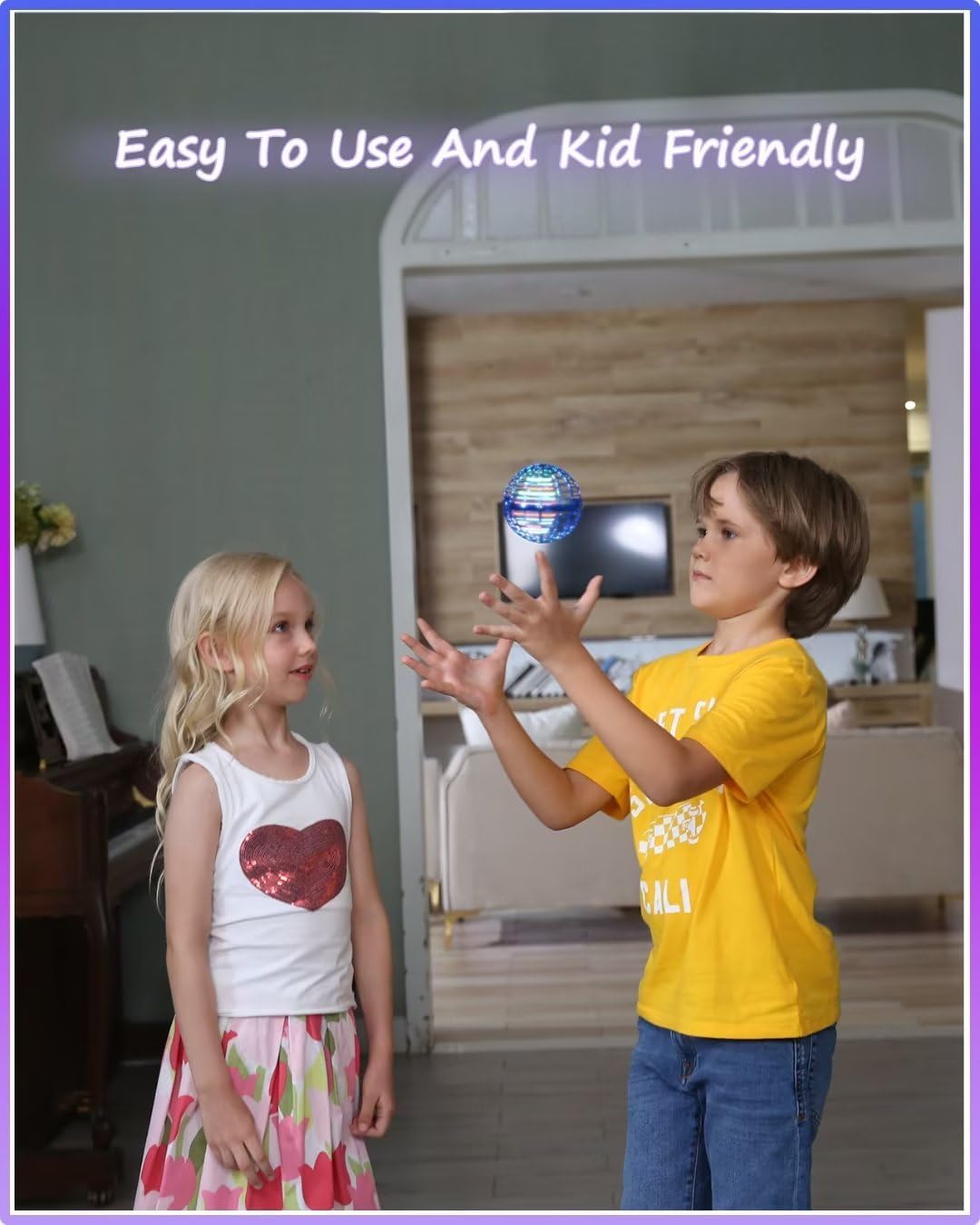 Flying Orb Ball Toys,Hand Operated Drones for Kids,Cool Gadgets Light Up Cosmic Globe Spinning Glow in The Dark,Christmas Birthday Gift Ideas Toys for Teen Girls Age 6 7 8 9 10+