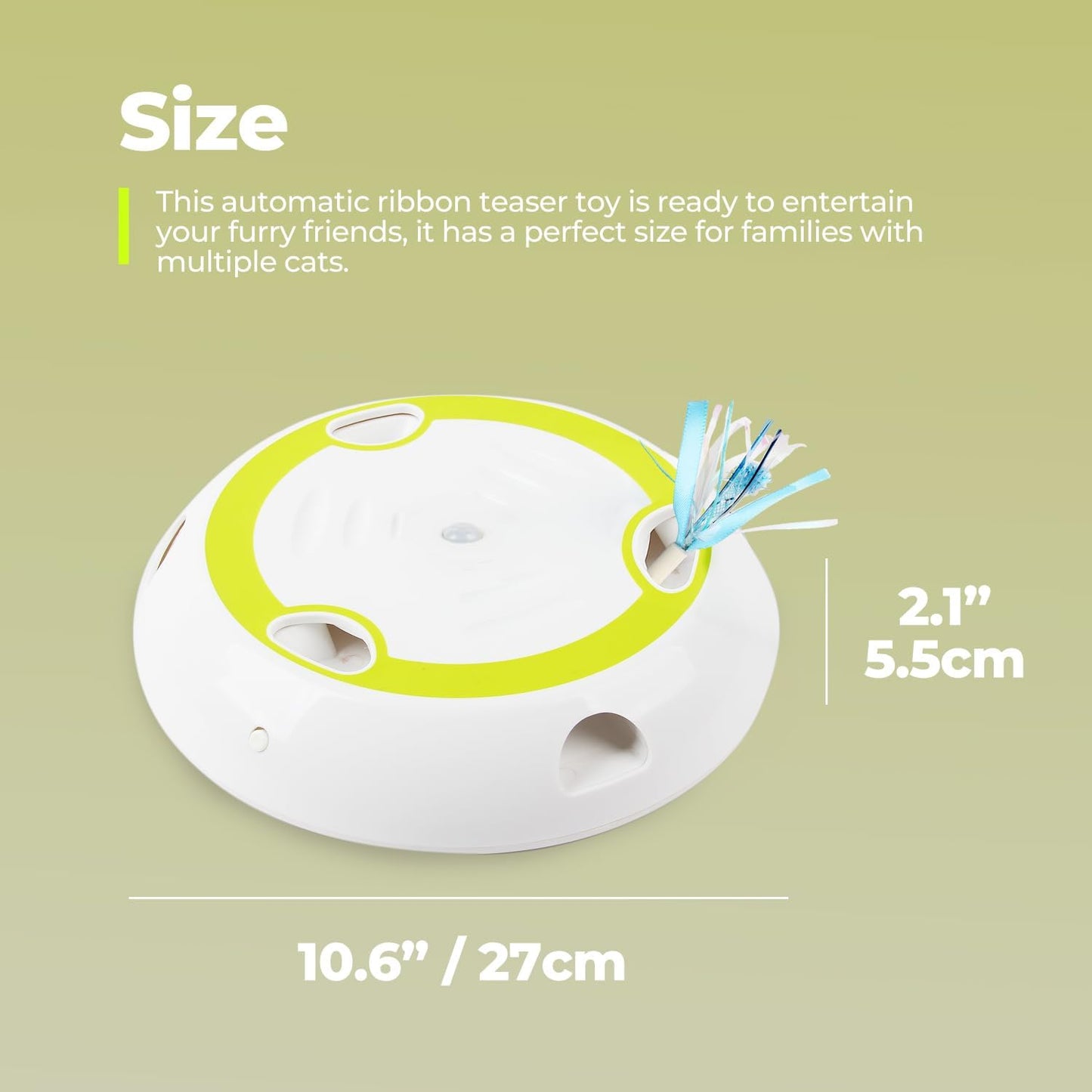 nteractive Cat Toys with Automatic Feather Mice & No Touch Sensor Required