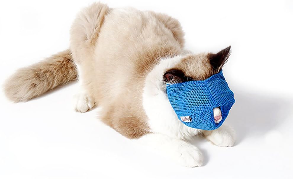 Cat Mask For Grooming Muzzle Breathable Mesh Pet Muzzle