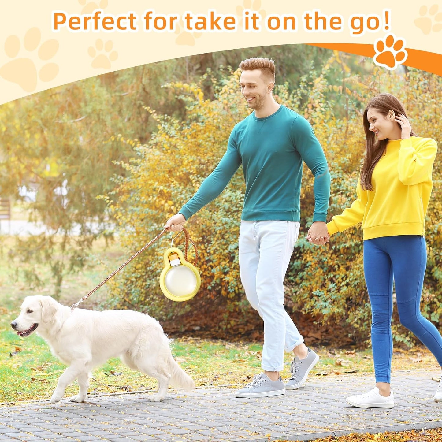 Dog Water Bottle, 19oz Portable Foldable