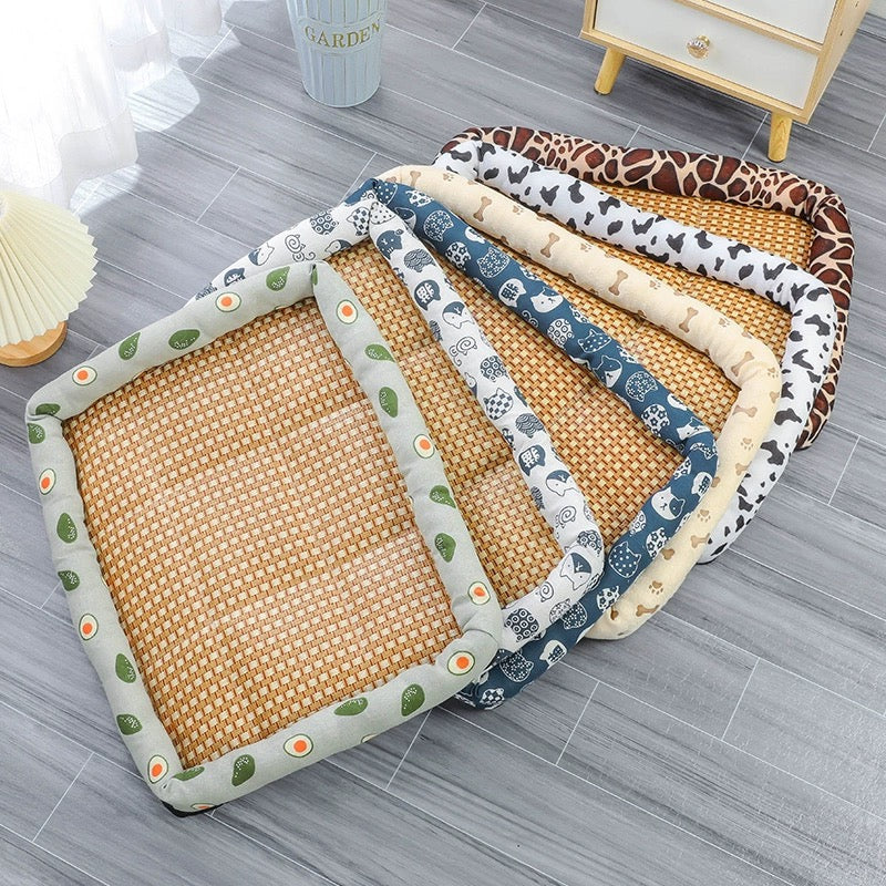Ice Rattan Cooling Bed for Cats Dogs
