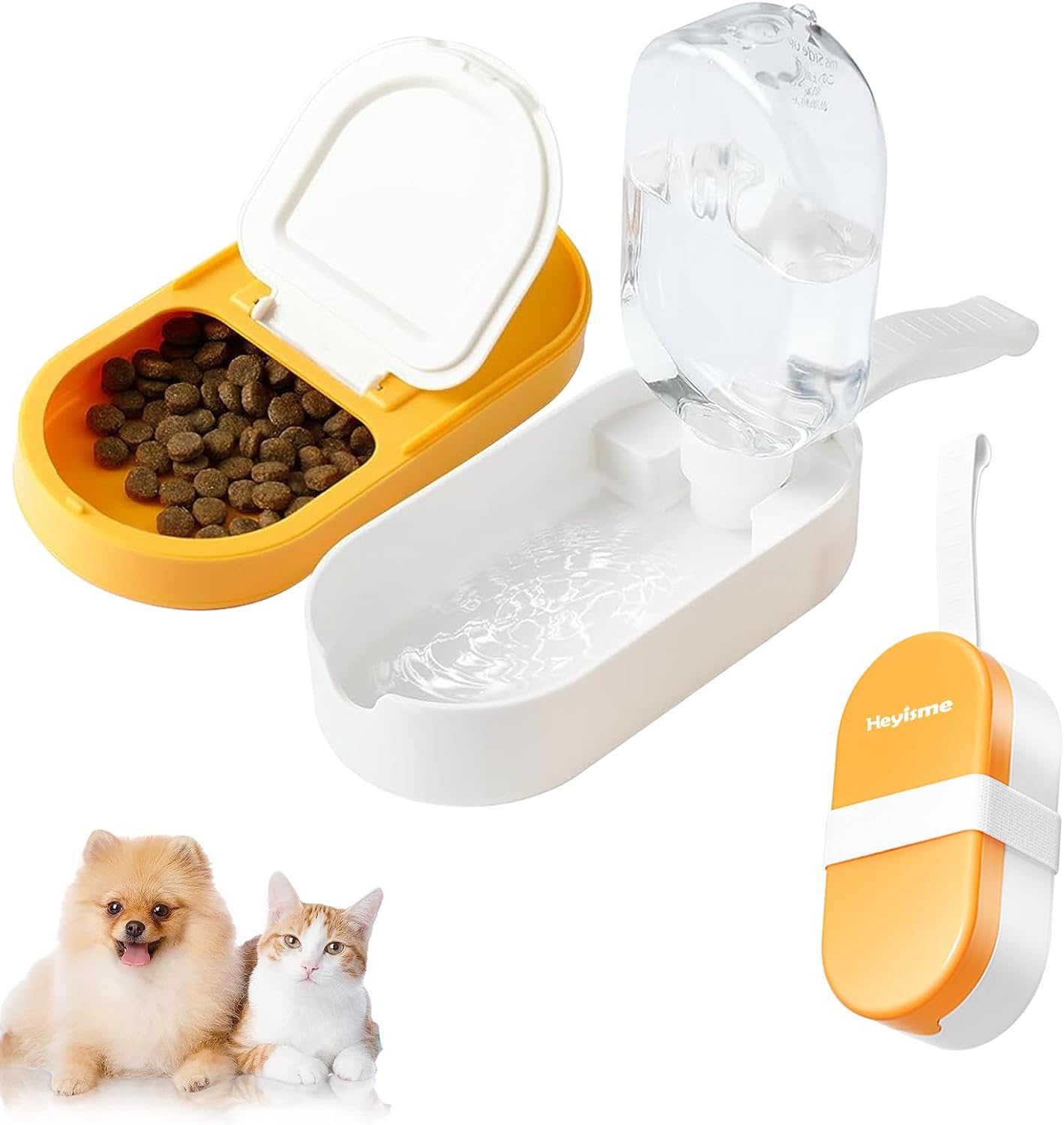 Pet Bowl 2-in-1 Water Bottle  Food Container