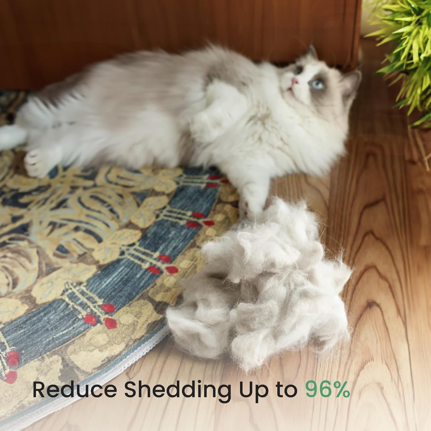 Cat and Dog Brush for Shedding and Undercoat Dematting, Pet Grooming Tool for Medium to Long Hair Pets, Skin-Safe and Lightweight