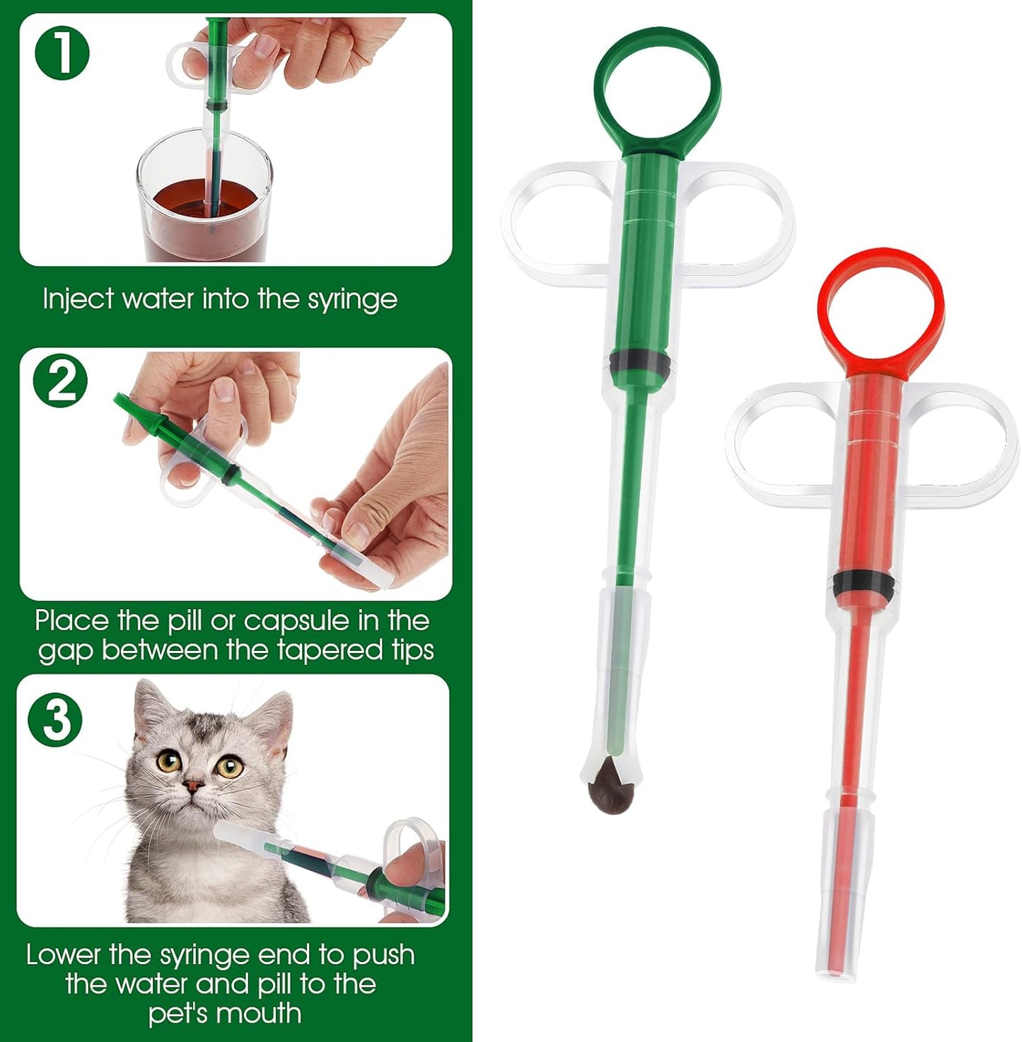 2 Pieces Pet Pill Plunger Popper for Small Cats Dogs