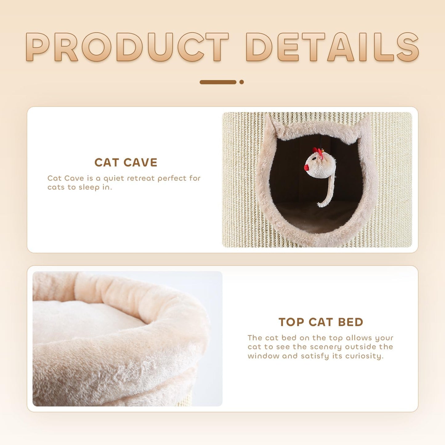 2-Storey Cat Furniture for Indoor Cats