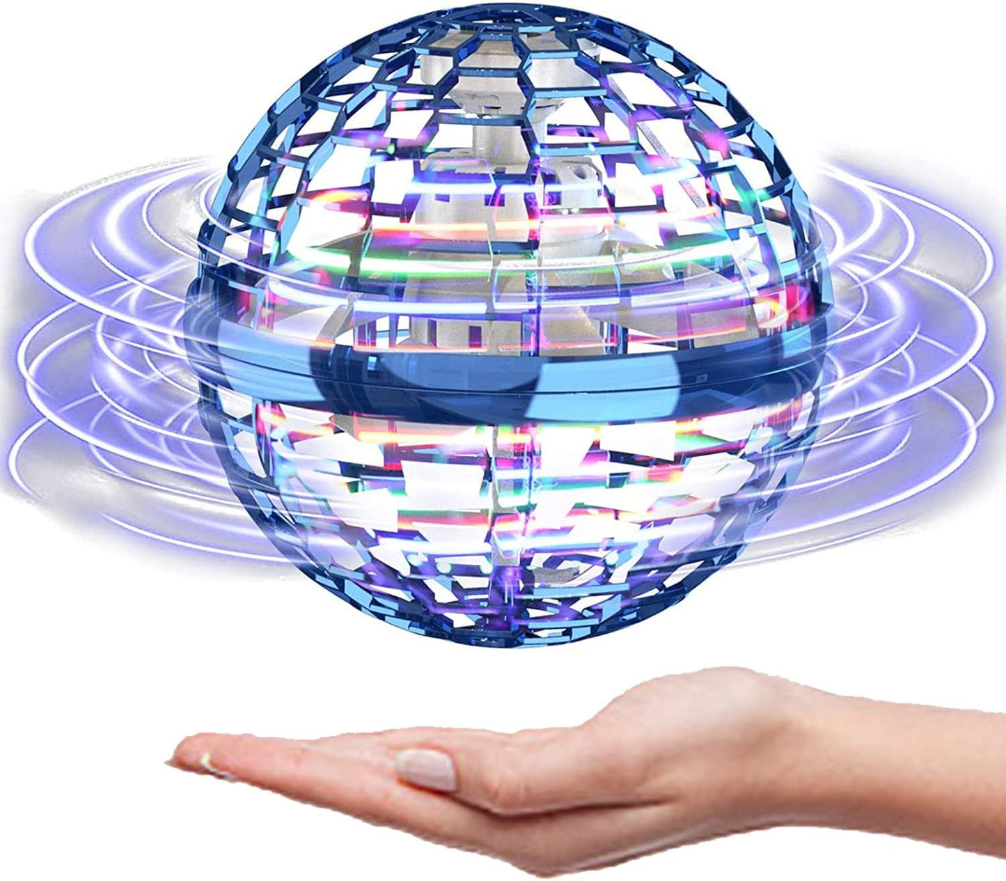 Flying Orb Ball Toys,Hand Operated Drones for Kids,Cool Gadgets Light Up Cosmic Globe Spinning Glow in The Dark,Christmas Birthday Gift Ideas Toys for Teen Girls Age 6 7 8 9 10+