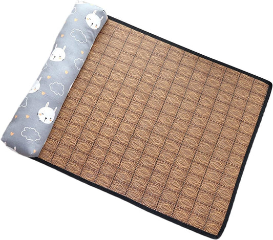 Pet Cooling Mat Pet Non-Slip Blanket Rattan Weaving Mat For Summer