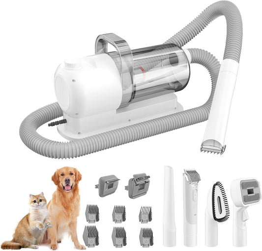 Pet Hair Vacuum & Grooming Kit, 2L Large Capacity for Shedding Grooming Hair