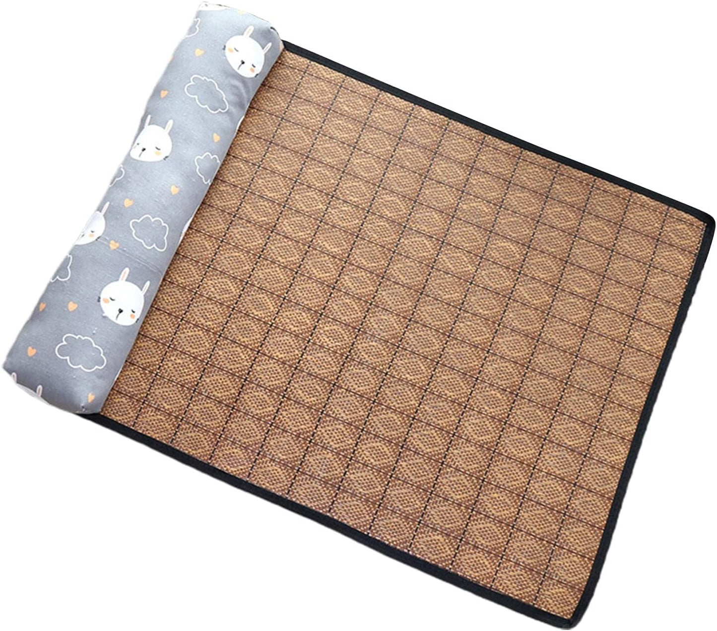 Pet Cooling Mat Pet Non-Slip Blanket Rattan Weaving Mat Summer
