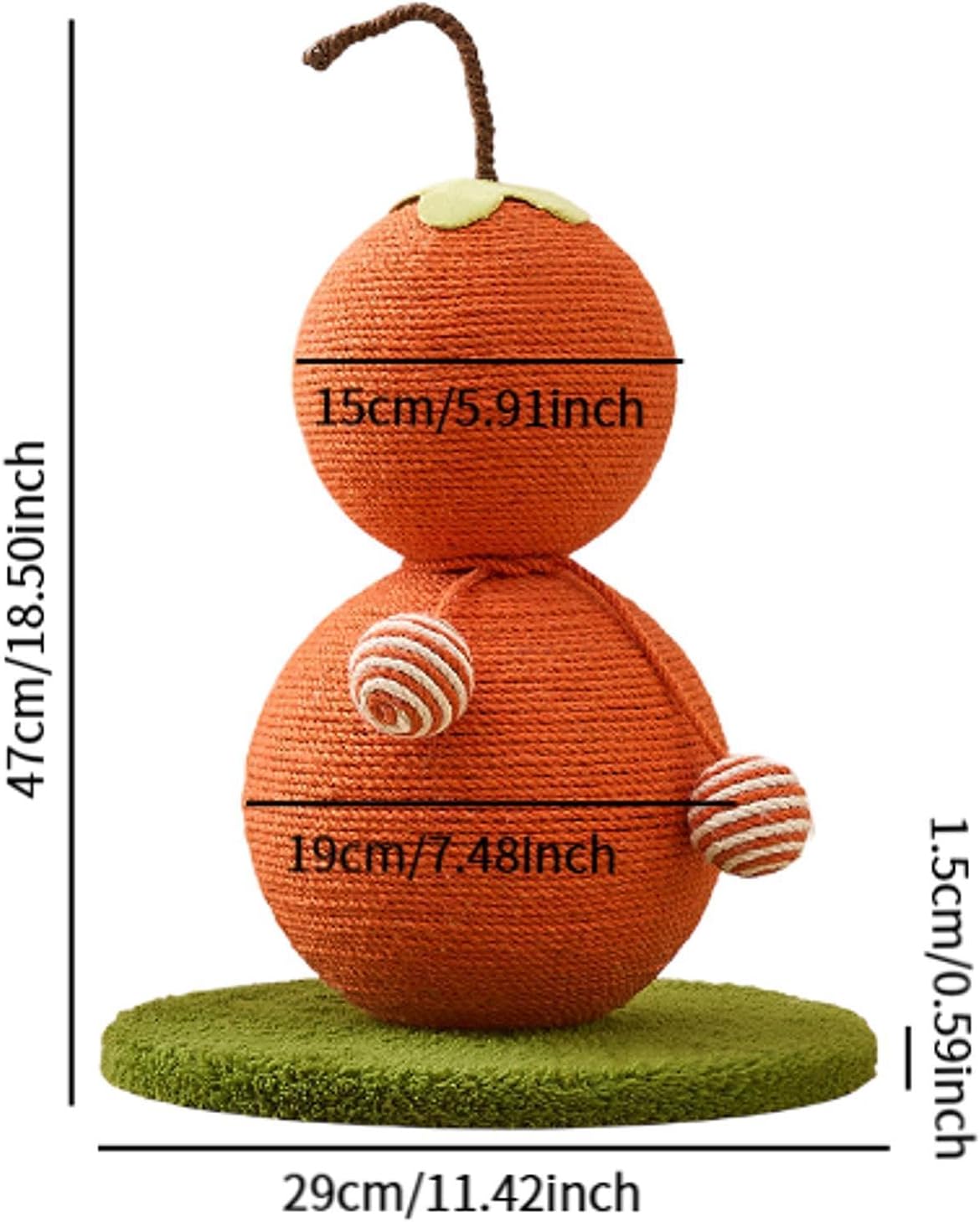 Cat Scratcher Pad Bed Activity Center Furniture Protector Cat Scratching Board Kitten Scratching Pad for Indoor Cats Resting, Orange