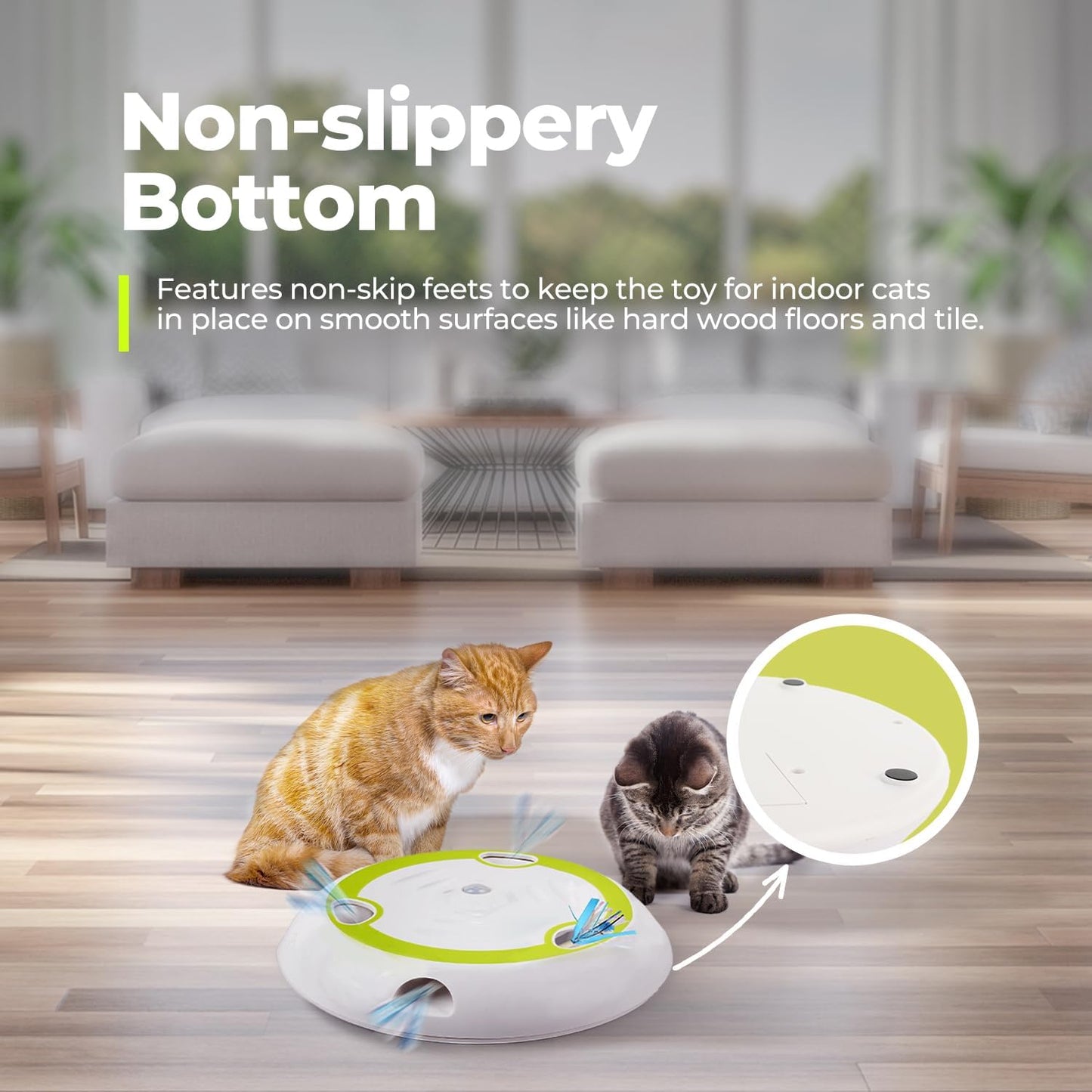 nteractive Cat Toys with Automatic Feather Mice & No Touch Sensor Required