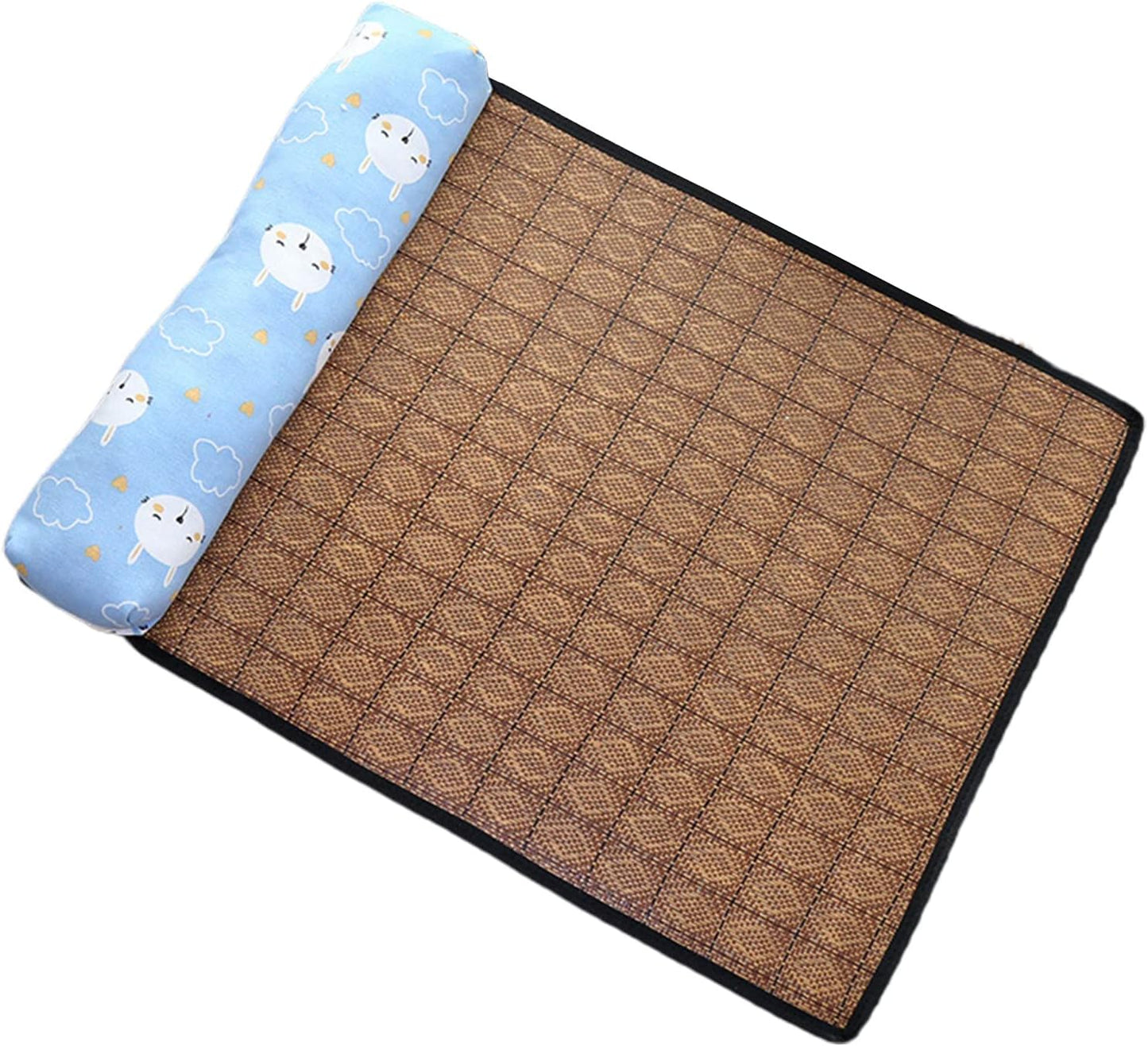 Pet Cooling Mat Pet Non-Slip Blanket Rattan Weaving Mat Summer
