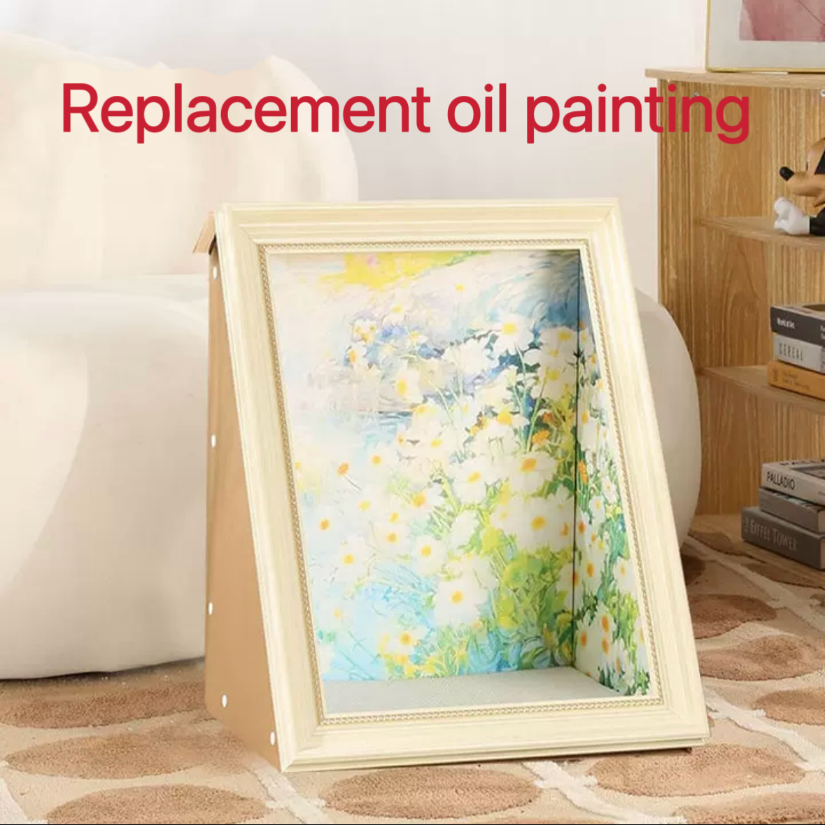 Replacement Oil painting of cat scratching board