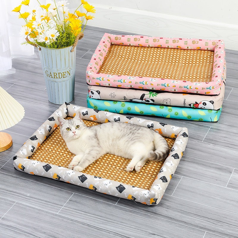 Ice Rattan Cooling Bed for Cats Dogs
