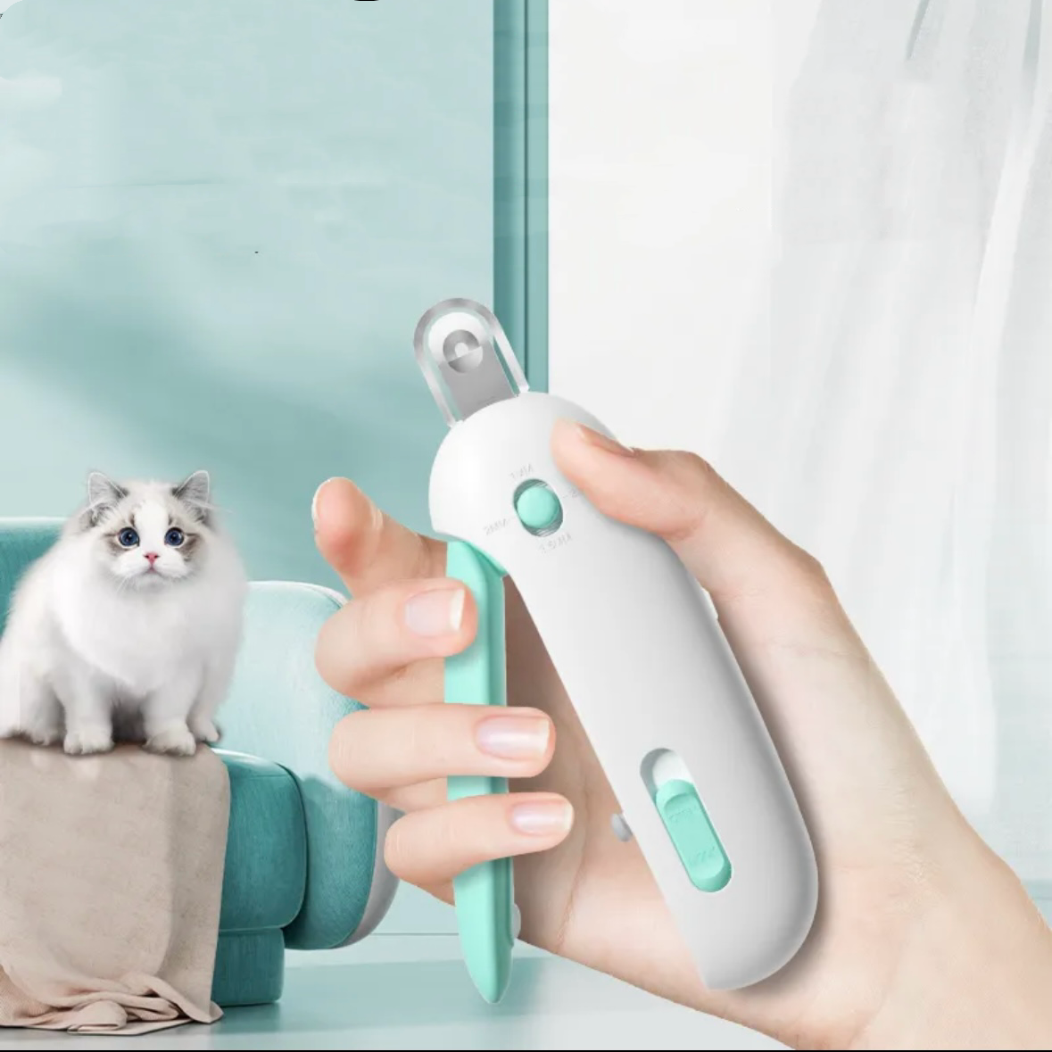 Professional Pet Nail Clippers with Adjustable Hole, Avoid Over-Cutting