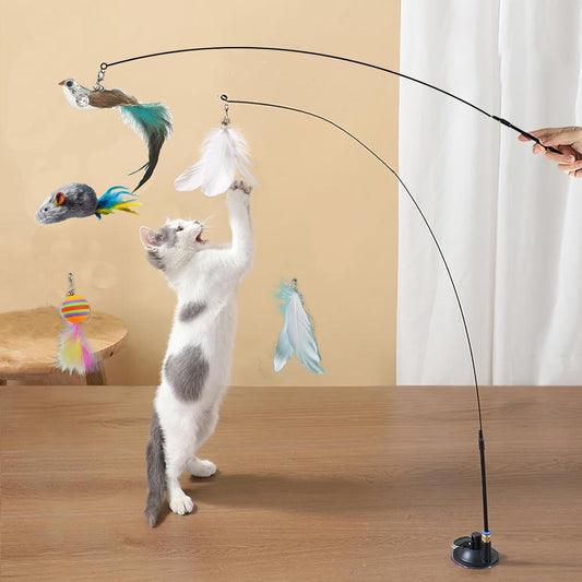 Interactive Cat Toys Natural Bird Feather