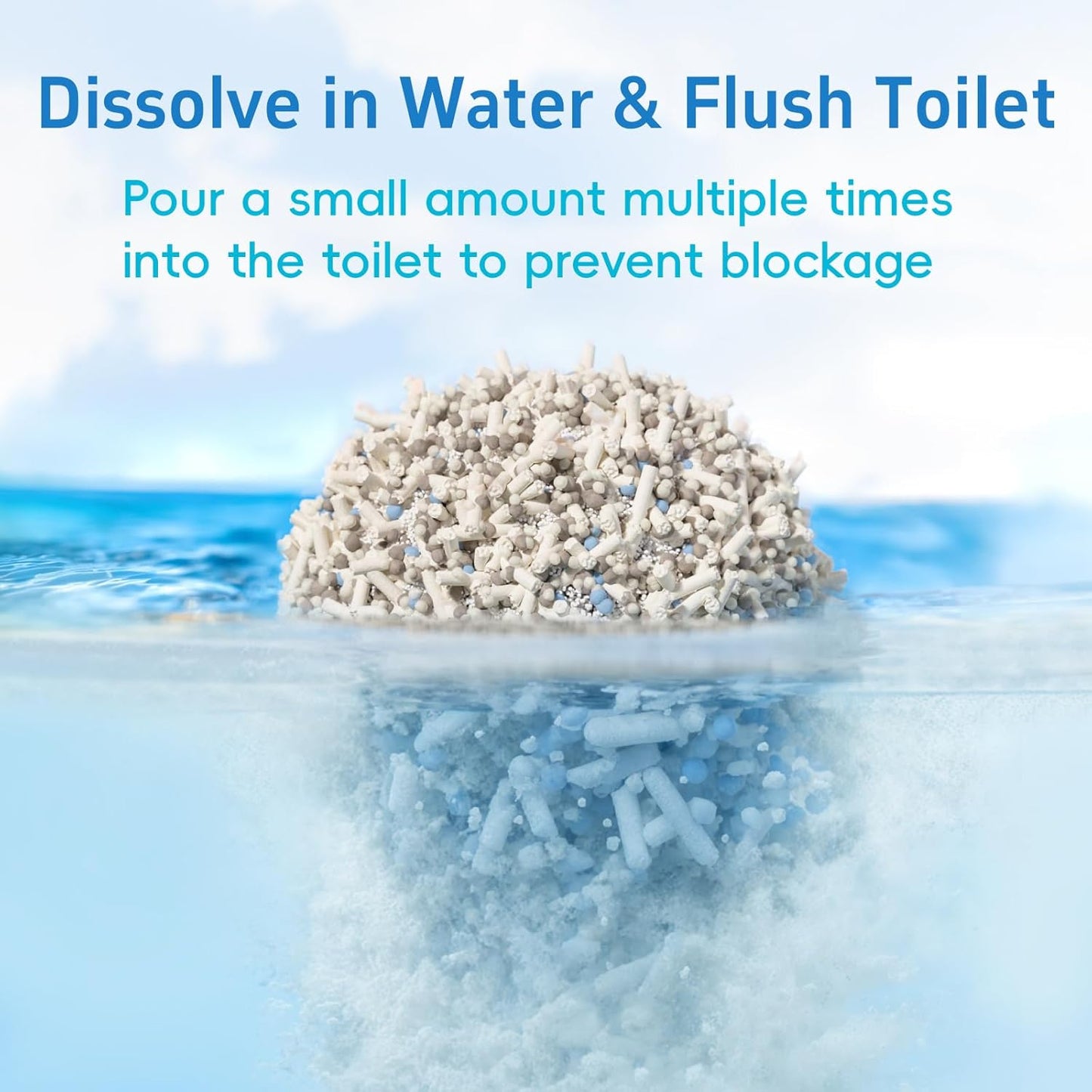 1 Pack 5-in-1 Tofu Cat Litter, Mixed Cassava, Bentonite, Baking Soda, SAP, Natural Plant, Fast Clumping, Strong Water Adsorption & Deodorization, No Tracking, Dust-Free, Flushable, 7.9lbs*2