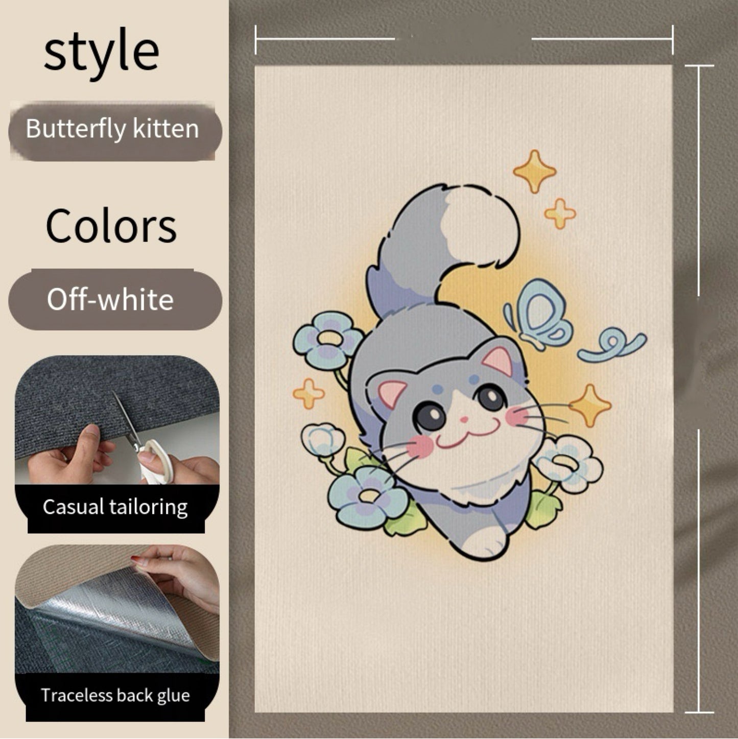 Self-Adhesive Carpet Mat Cat Climbing Wall,Cat Scratching Post