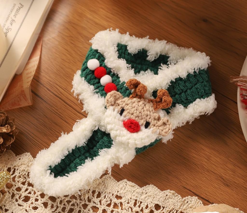 Knitted Christmas scarf Pet Decorations