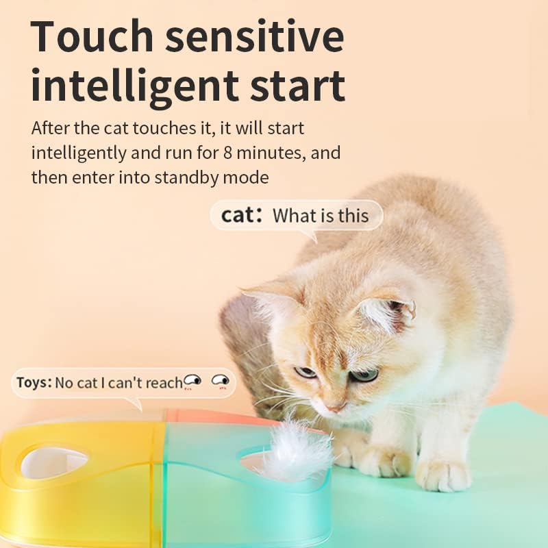 Electric Feather Moving Cat Toy Motion Activated USB Rechargeable