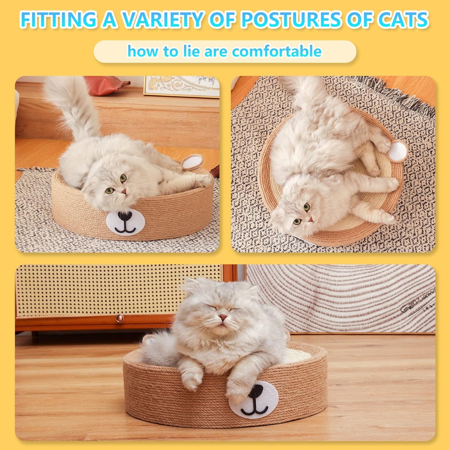 Cat Sisal Scratcher Bed