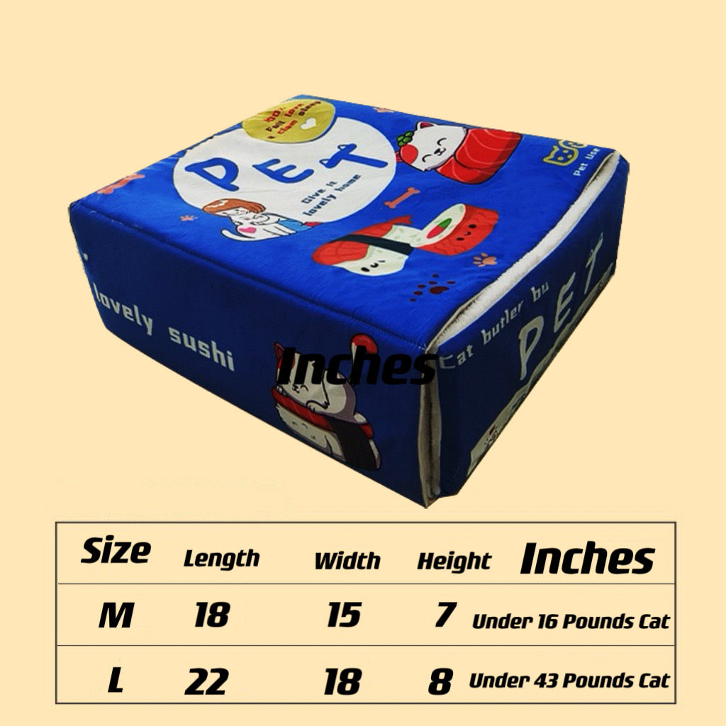 Pet House with Soft PP Cotton Cat Bed