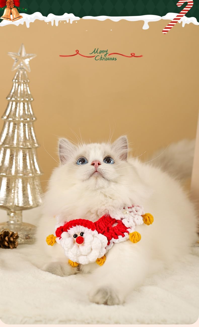 Knitted Christmas scarf Pet Decorations