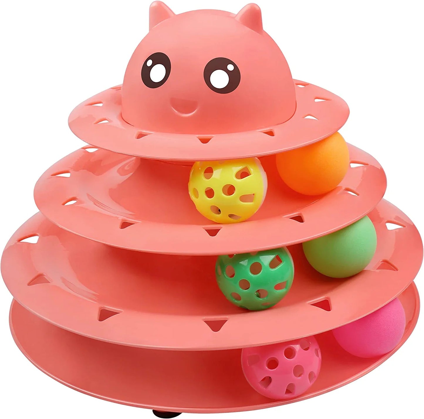 Turntable Cat Toy Balls with Six Colorful Balls